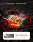 VEVOR 32x14 in Flat Top Griddle Carbon Steel Universal BBQ Grill Pan Cookware