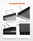 VEVOR 32x14 in Flat Top Griddle Carbon Steel Universal BBQ Grill Pan Cookware