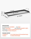 VEVOR 32x14 in Flat Top Griddle Carbon Steel Universal BBQ Grill Pan Cookware