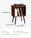 VEVOR Record Player Stand 2-Tier Wood Vinyl Record Stand up to 100 Albums Brown