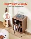 VEVOR 3-Tier Record Player Stand Metal Vinyl Record Stand up to 150 Album Brown