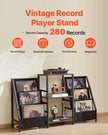 VEVOR 3-Tier Record Player Stand Metal Vinyl Record Stand up to 280 Album Black