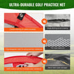 VEVOR Golf Chipping Net, Pop Up Golf Practice Net, Portable Indoor Outdoor Home Golf Hitting Aid Net with Target and Carry Bag, for Backyard Driving Training Swing, Gift for Men, Golf Lover, Red