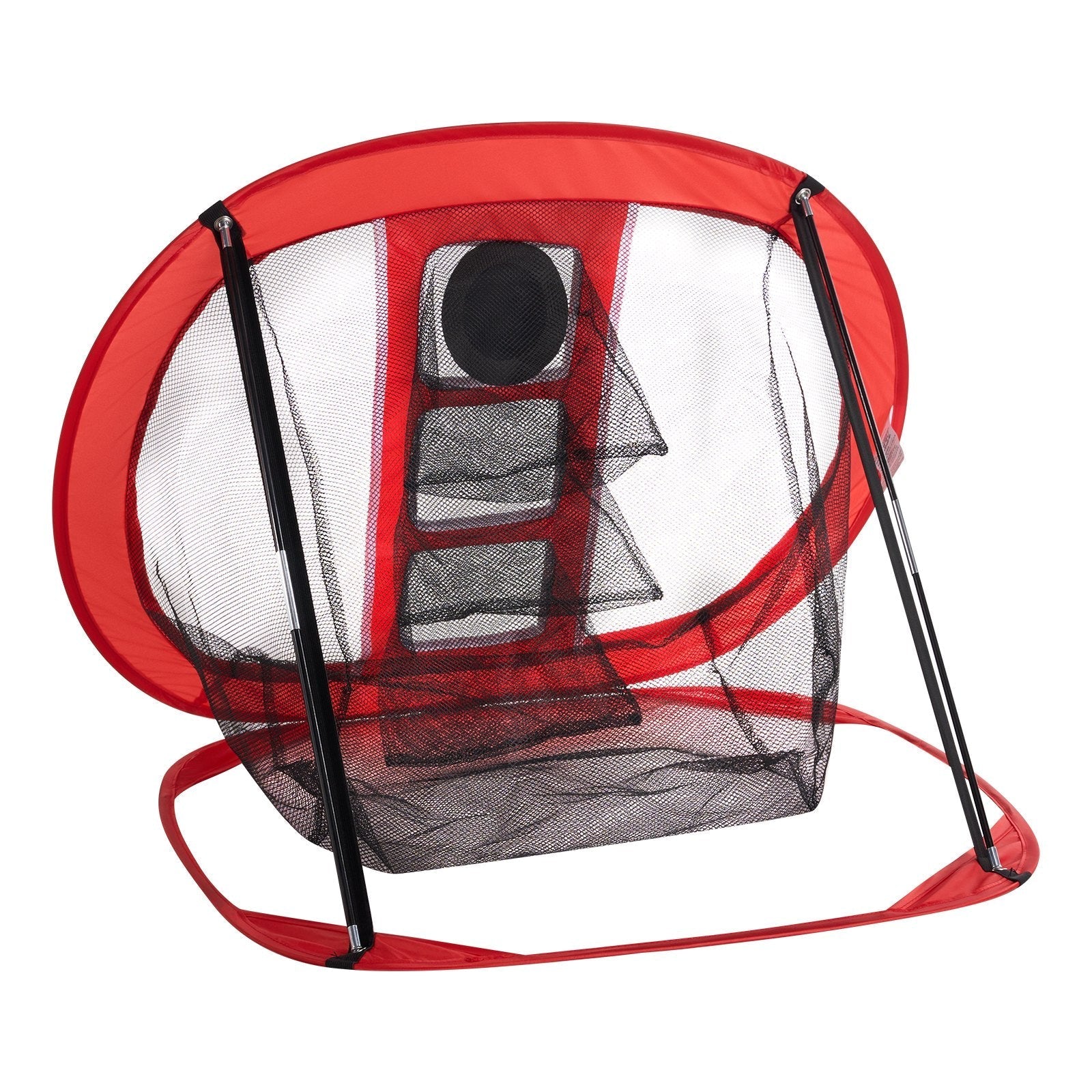 VEVOR Golf Chipping Net, Pop Up Golf Practice Net, Portable Indoor Outdoor Home Golf Hitting Aid Net with Target and Carry Bag, for Backyard Driving Training Swing, Gift for Men, Golf Lover, Red