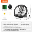 VEVOR Golf Chipping Net, Pop Up Golf Practice Net, Portable Indoor Outdoor Home Golf Hitting Aid Net with Target/Mat/Balls/Tee/Carry Bag, for Backyard Driving Training Swing, Gift for Men, Black