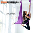 VEVOR Aerial Silk & Yoga Swing, 8.7 Yards, Aerial Yoga Hammock Kit with 100gsm Nylon Fabric, Full Rigging Hardware & Easy Set-up Guide, Antigravity Flying for All Levels Fitness Bodybuilding, Purple