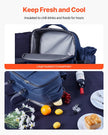 VEVOR Beach Picnic Backpack Bag for 2 Person with Cooler Compartment Navy Blue