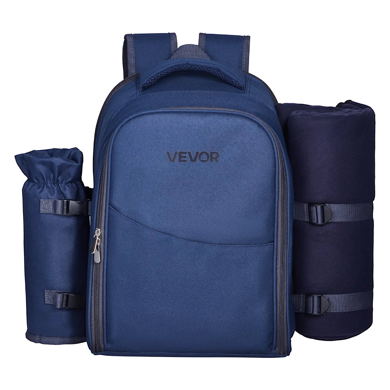 VEVOR Beach Picnic Backpack Bag for 2 Person with Cooler Compartment Navy Blue