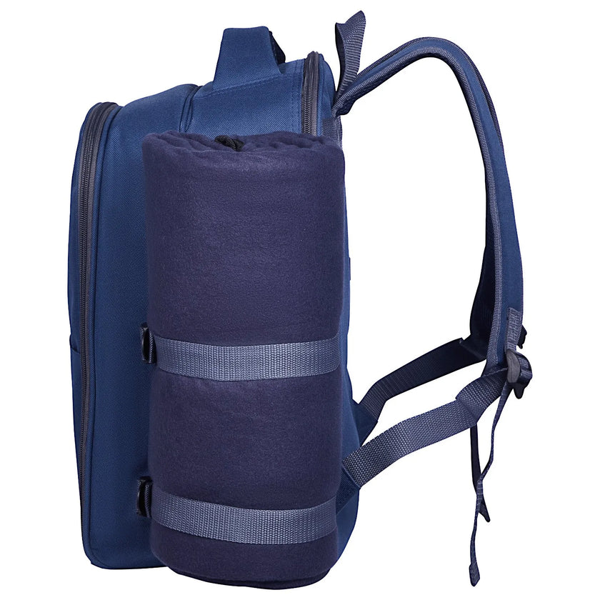 VEVOR Beach Picnic Backpack Bag for 2 Person with Cooler Compartment Navy Blue