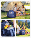 VEVOR Beach Picnic Backpack Bag for 4 Person with Cooler Compartment Navy Blue