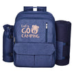VEVOR Beach Picnic Backpack Bag for 4 Person with Cooler Compartment Navy Blue