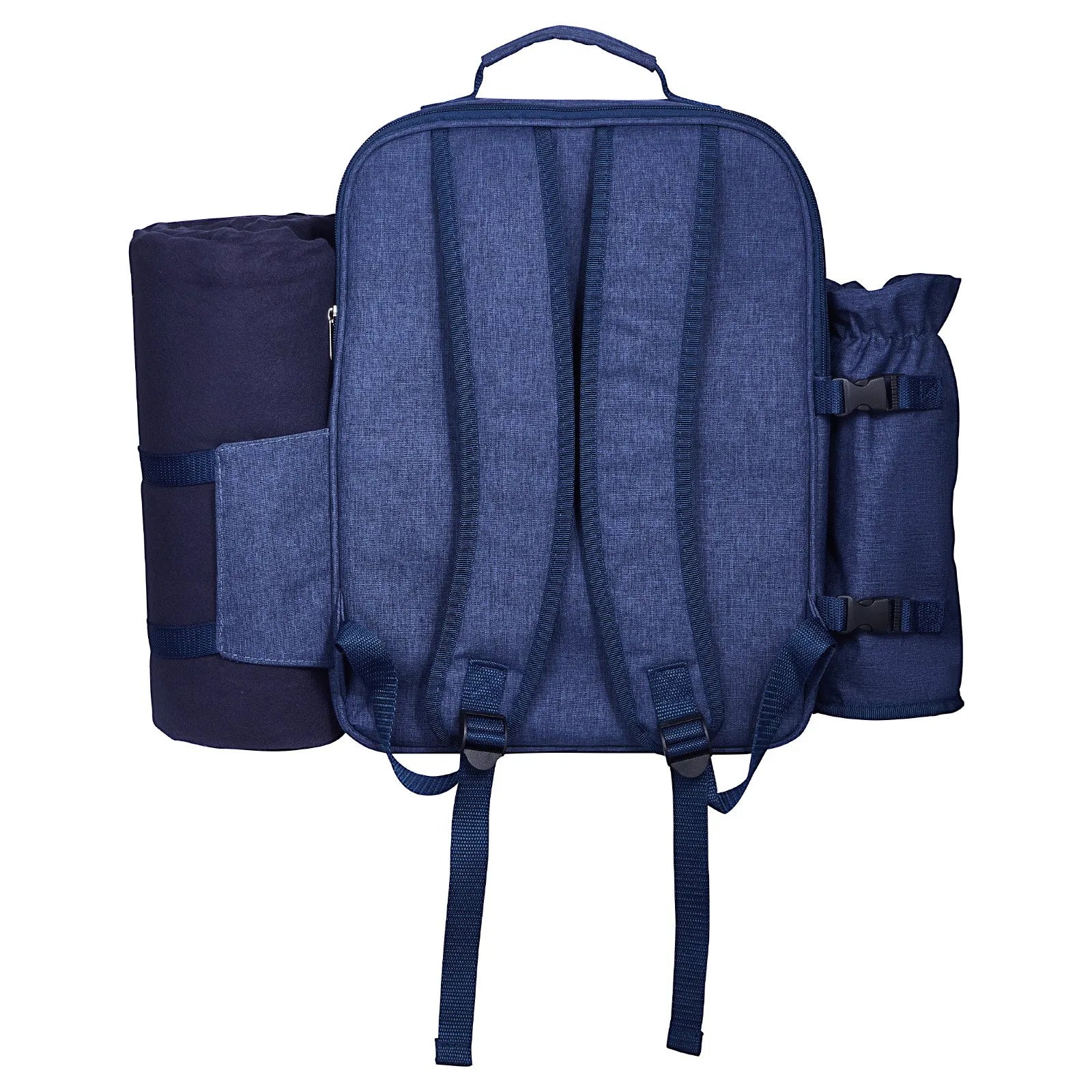 VEVOR Beach Picnic Backpack Bag for 4 Person with Cooler Compartment Navy Blue