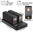 VEVOR Restaurant Pager System, Wireless 400m Long Range Lineup Waiting Queue Signal, Guest Customer Calling Beepers with Vibration & Flashing, 20 Buzzers for Food Truck, Church, Nursery, Hospital