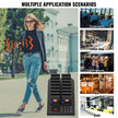 VEVOR Restaurant Pager System, Wireless 500m Long Range Lineup Waiting Queue Signal, Guest Customer Calling Beepers with Vibration & Flashing, 16 Buzzers for Food Truck, Church, Nursery, Hospital