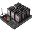VEVOR Restaurant Pager System, Wireless 400m Long Range Lineup Waiting Queue Signal, Guest Customer Calling Beepers with Vibration & Flashing, 24 Buzzers for Food Truck, Church, Nursery, Hospital