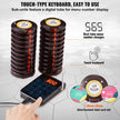 VEVOR Restaurant Pager System, Wireless 500m Long Range Lineup Waiting Queue Signal, Guest Customer Calling Beepers with Vibration & Flashing, 20 Buzzers for Food Truck, Church, Nursery, Hospital