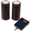 VEVOR Restaurant Pager System, Wireless 500m Long Range Lineup Waiting Queue Signal, Guest Customer Calling Beepers with Vibration & Flashing, 20 Buzzers for Food Truck, Church, Nursery, Hospital