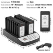 VEVOR Restaurant Pager System, Wireless 500m Long Range Lineup Waiting Queue Signal, Guest Customer Calling Beepers with Vibration & Flashing, 16 Buzzers for Food Truck, Church, Nursery, Hospital
