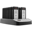 VEVOR Restaurant Pager System, Wireless 500m Long Range Lineup Waiting Queue Signal, Guest Customer Calling Beepers with Vibration & Flashing, 16 Buzzers for Food Truck, Church, Nursery, Hospital