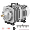 VEVOR Electromagnetic Commercial Air Pump, 50W, 1110 GPH Hydroponic Air Pump with 8-Port Distributor Connecting Hose Check Valves Stainless Steel Diaphragm, for Aquarium, Fish Tank, Pond & Hydroponics