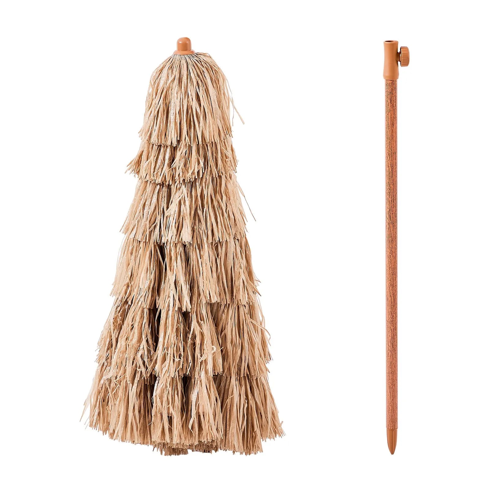 VEVOR Tiki Umbrella Thatched Patio Umbrella 6.5 ft Poolside Patio Beach Umbrella