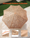 VEVOR Tiki Umbrella Thatched Patio Umbrella 9 ft Poolside Patio Beach Umbrella