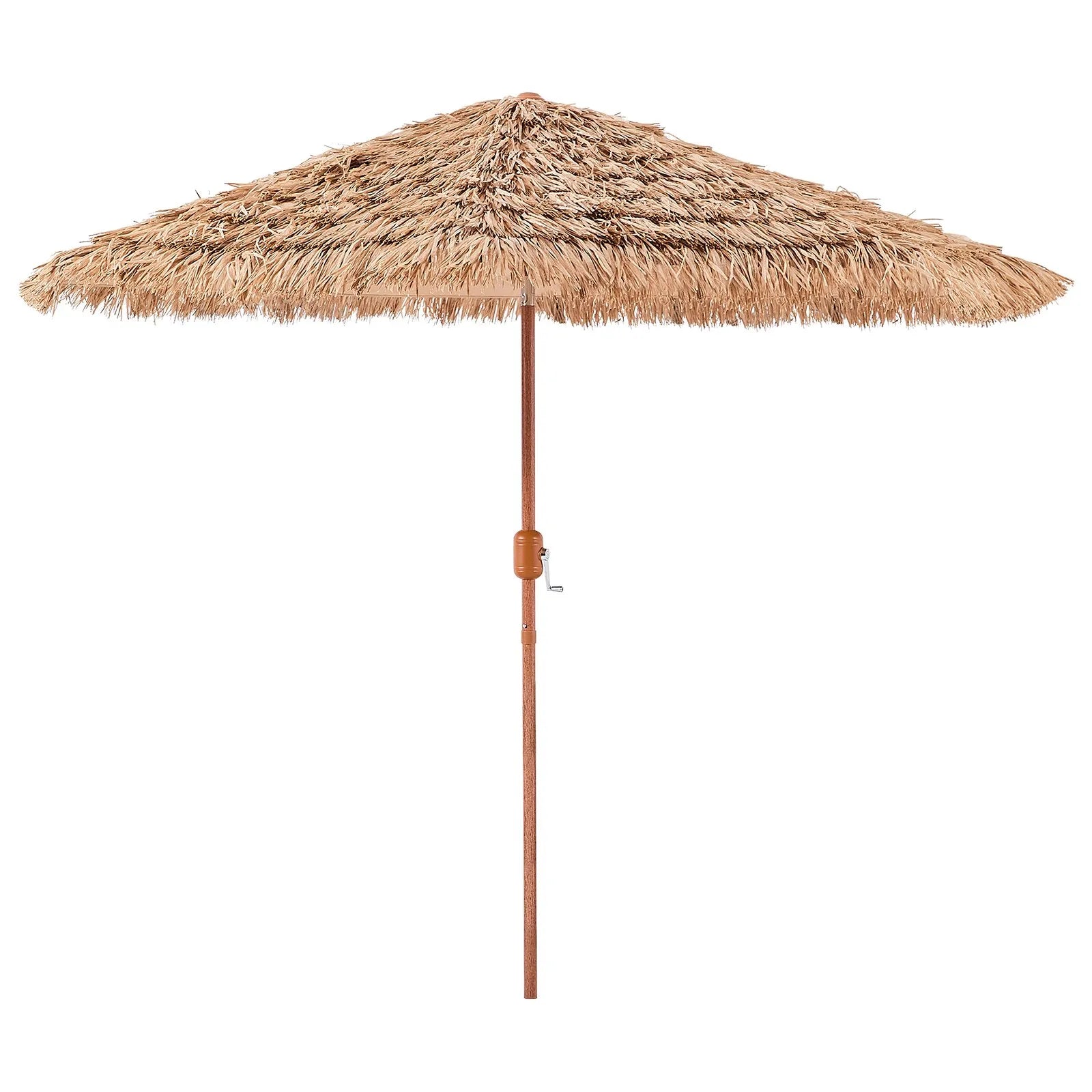 VEVOR Tiki Umbrella Thatched Patio Umbrella 9 ft Poolside Patio Beach Umbrella