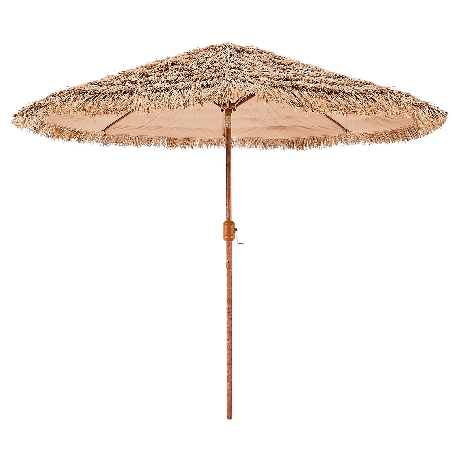 VEVOR Tiki Umbrella Thatched Patio Umbrella 9 ft Poolside Patio Beach Umbrella