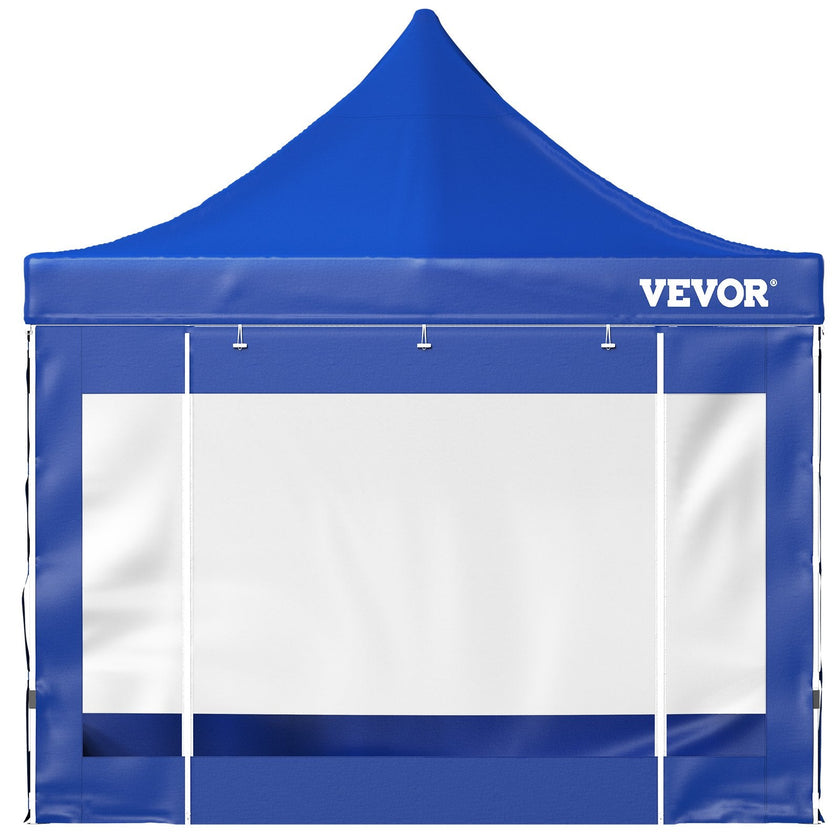 VEVOR 10x10 Pop Up Canopy Tent, Outdoor Canopy with Removable Sidewalls and Wheeled Bag, Instant Portable Shelter, UV-Resistant Waterproof Gazebo Patio Tents for Parties, Camping, Commercial, Blue