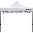 VEVOR 10x10 Pop Up Canopy Tent, Outdoor Canopy with Removable Sidewalls and Wheeled Bag, Instant Portable Shelter, UV-Resistant Waterproof Gazebo Patio Tents for Parties, Camping, Commercial, White