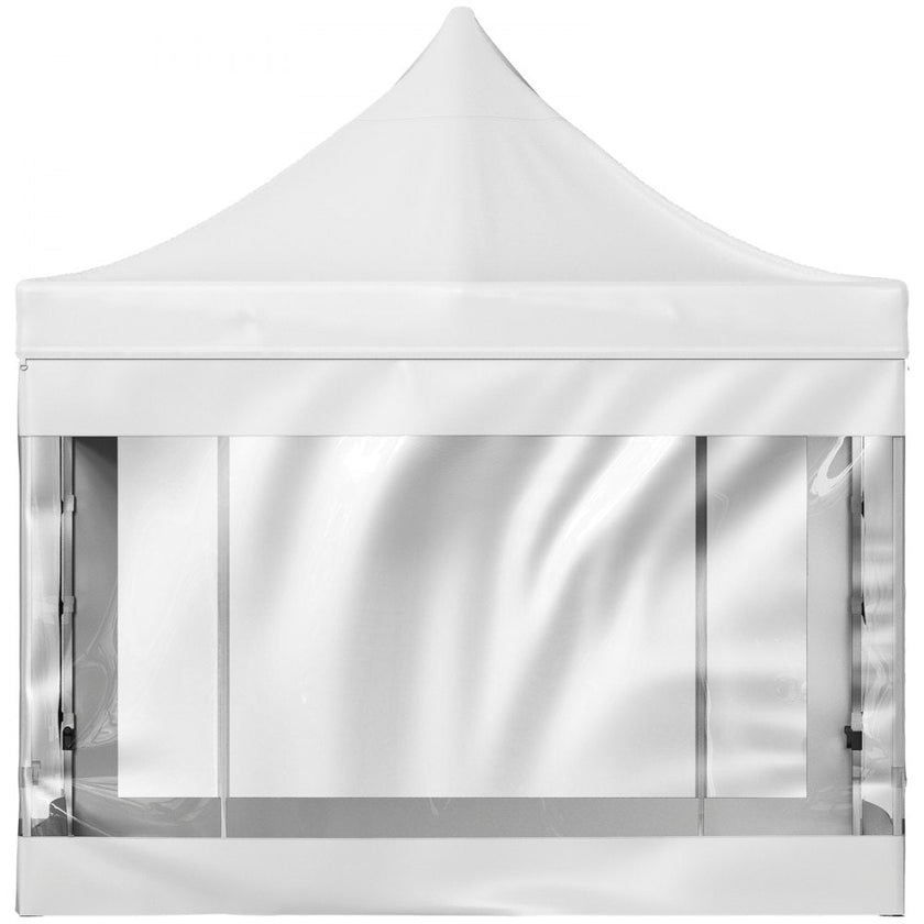 VEVOR 10x10 Pop Up Canopy Tent, Outdoor Canopy with Removable Sidewalls and Wheeled Bag, Instant Portable Shelter, UV-Resistant Waterproof Gazebo Patio Tents for Parties, Camping, Commercial, White