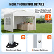 10 x 10 FT Pop Up Canopy with 3 Sidewalls & 2 Windows – Instant Height Adjustable Outdoor Gazebo Tent
