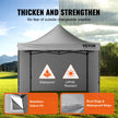 VEVOR 10x10FT Pop up Canopy with Removable Sidewalls, Instant Canopies Portable Gazebo & Wheeled Bag, UV Resistant Waterproof, Enclosed Canopy Tent for Outdoor Events, Patio, Backyard, Party, Camping