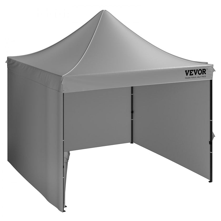 VEVOR 10x10FT Pop up Canopy with Removable Sidewalls, Instant Canopies Portable Gazebo & Wheeled Bag, UV Resistant Waterproof, Enclosed Canopy Tent for Outdoor Events, Patio, Backyard, Party, Camping