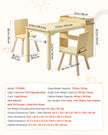 VEVOR Kids Art Table and Chair Set with Storage Cabinet, Wooden Toddler Activity Table, Craft Desk with 2 Chairs and 3-Tier Organizer for Drawing, Reading, Learning & Play, Light Wood