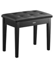 Piano Keyboard Bench Storage Padded Cushion Seat Wooden Vanity Bookcase Stool