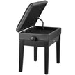 VEVOR Adjustable Piano Keyboard Bench Storage Padded Seat Wooden Bookcase Stool
