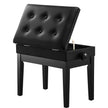 VEVOR Adjustable Piano Keyboard Bench Storage Padded Seat Wooden Bookcase Stool