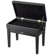 VEVOR Adjustable Piano Keyboard Bench Storage Padded Seat Wooden Bookcase Stool