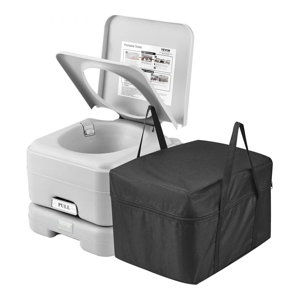 VEVOR Portable Toilet, Travel Camping Toilet, 3.2 Gal Commode Potty, Outdoor Portable Toilet, Indoor Portable Toilet, RV Toilet Flush, Boat Toilet, Leak-Proof Commode, Pressure Flush Toilet, Lightweight Travel Potty