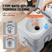 VEVOR Portable Toilet Flush Travel Camping 5.3 Gal Commode Potty with Carry Bag