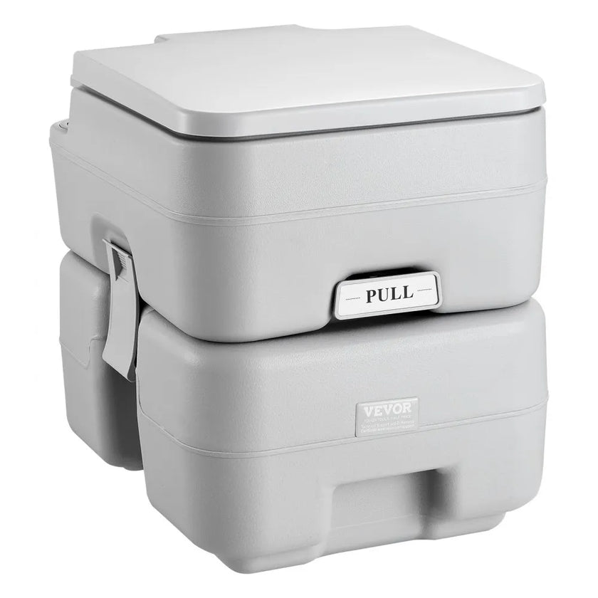 VEVOR Portable Toilet Flush Travel Camping 5.3 Gal Commode Potty with Carry Bag