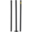 VEVOR String Light Poles, 4 Pack 10.6 FT, Outdoor Powder Coated Steel Lamp Post with Hooks to Hang Lantern and Flags, Decorate Garden, Backyard, Patio, Deck, for Party and Wedding, Black