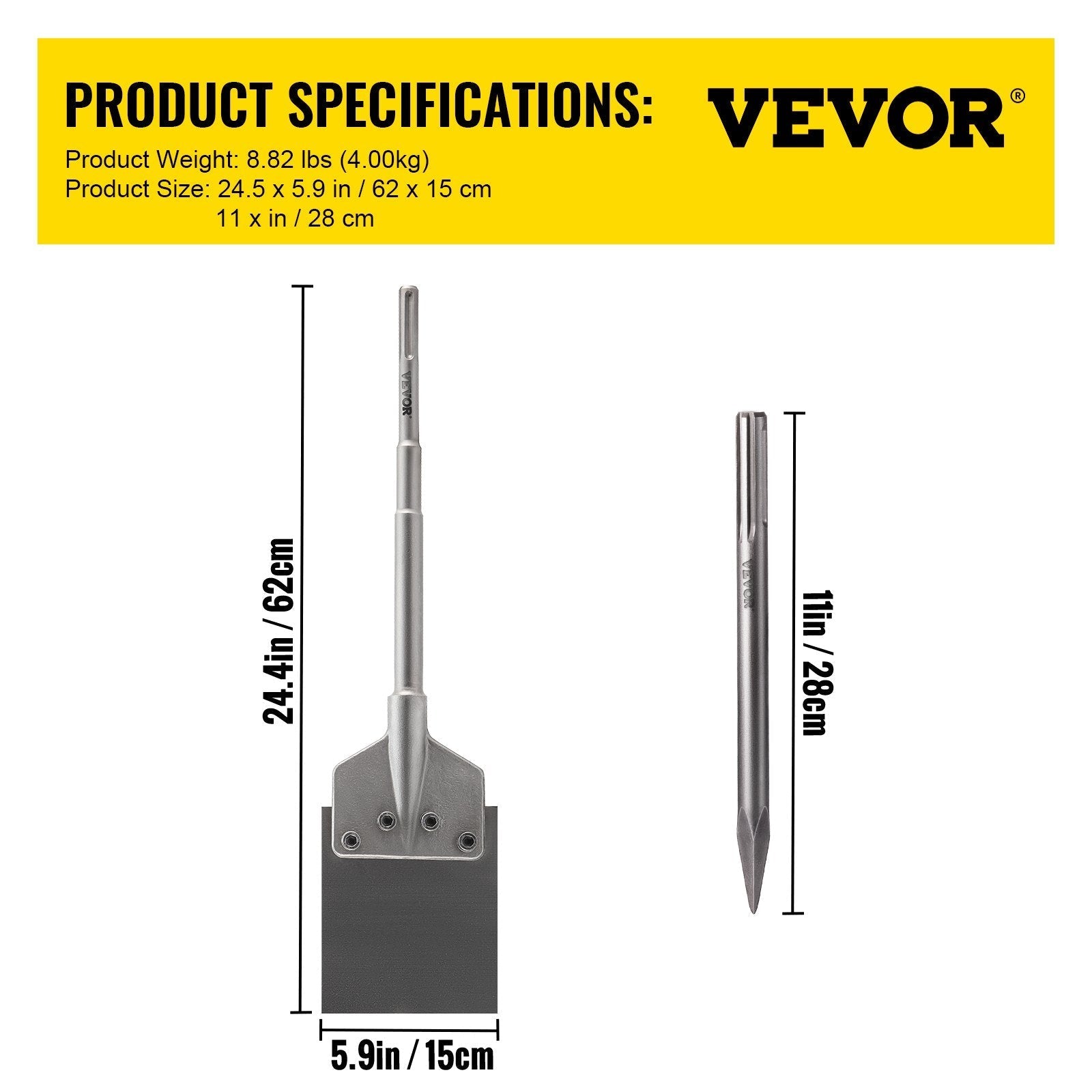 VEVOR SDS Max Floor Scraper, 5.9