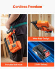 VEVOR 2-in-1 Cordless Brad Nailer, 18 Gauge, 20V Battery Powered Nail Gun and Staple Gun, with 500 pcs Nails, 500 pcs Staples, 2.0 Ah Li-ion Battery and Charger, for Home Improvement, Woodworking