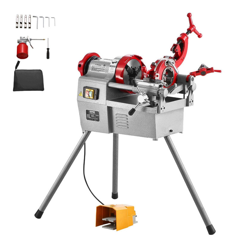 VEVOR Electric Pipe Threader Machine 750W Threading Machine for 1/2