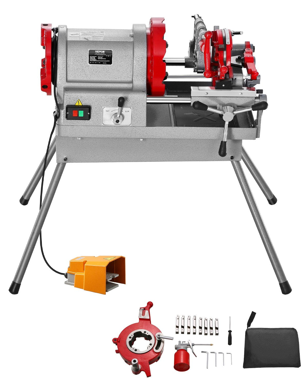 VEVOR Electric Pipe Threader Machine 900W Threading Machine for 1/2