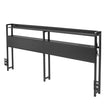 VEVOR Headboard for Queen Size Bed Head Board with 2 Shelves & LED Light Black
