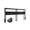 Headboard for King Size Bed Head Board with 2 Shelves & LED Light Black
