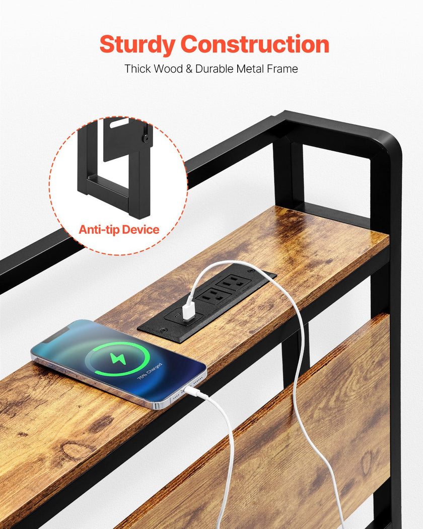 VEVOR Headboard for King Size Bed Head Board with Shelf and Charging Station